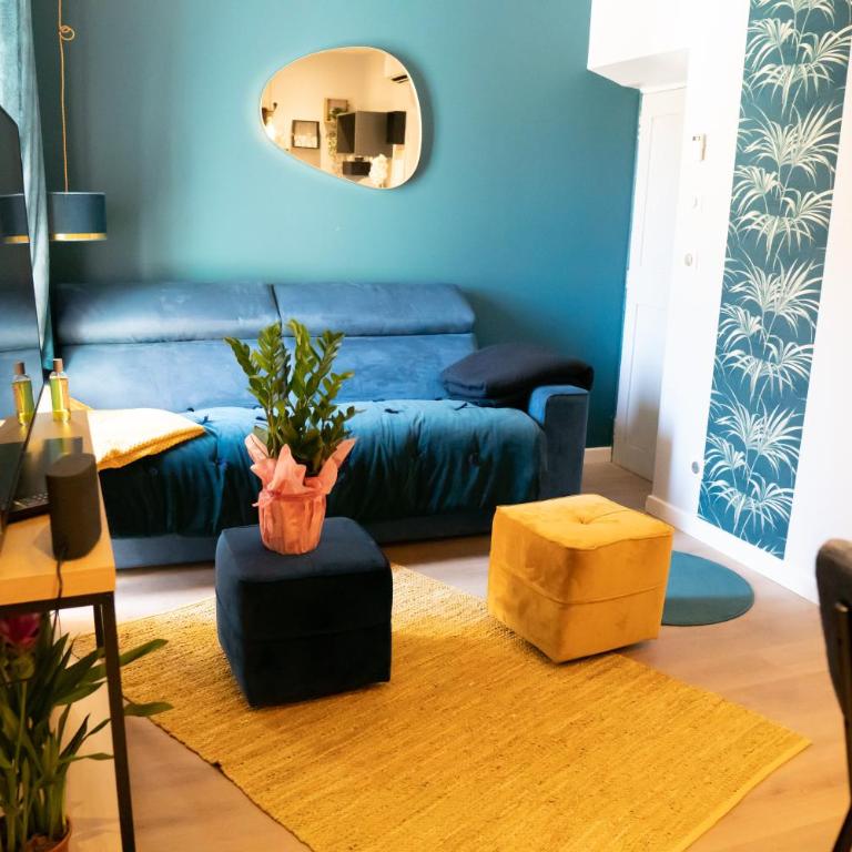 coeur de ville t2, terrasse, clim tt équipe, parking - Apartment mit 1 Schlafzimmer - 1
