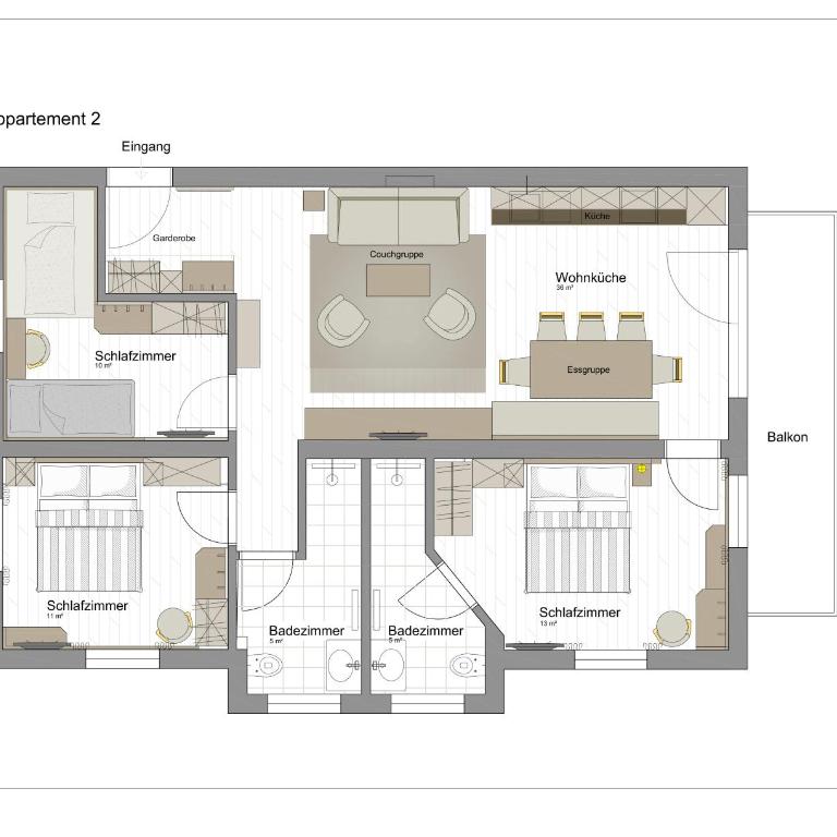 Bergfink apartments - Apartment mit 3 Schlafzimmern - 3