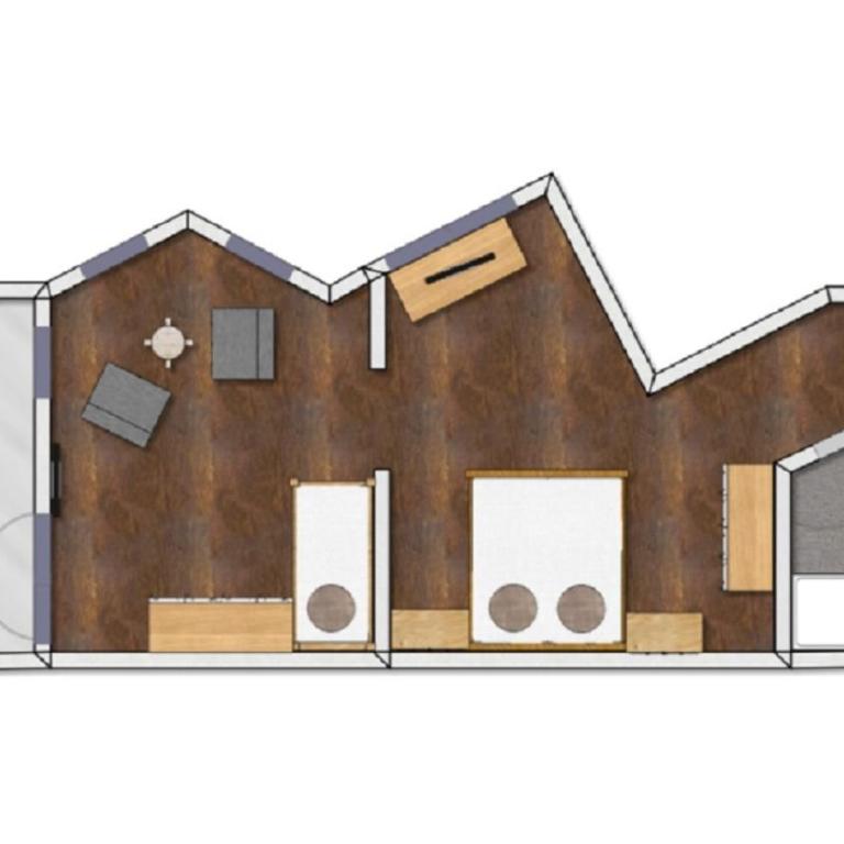 Hotel Piz Buin - Dreibettzimmer mit Balkon über dem Musikclub - 1