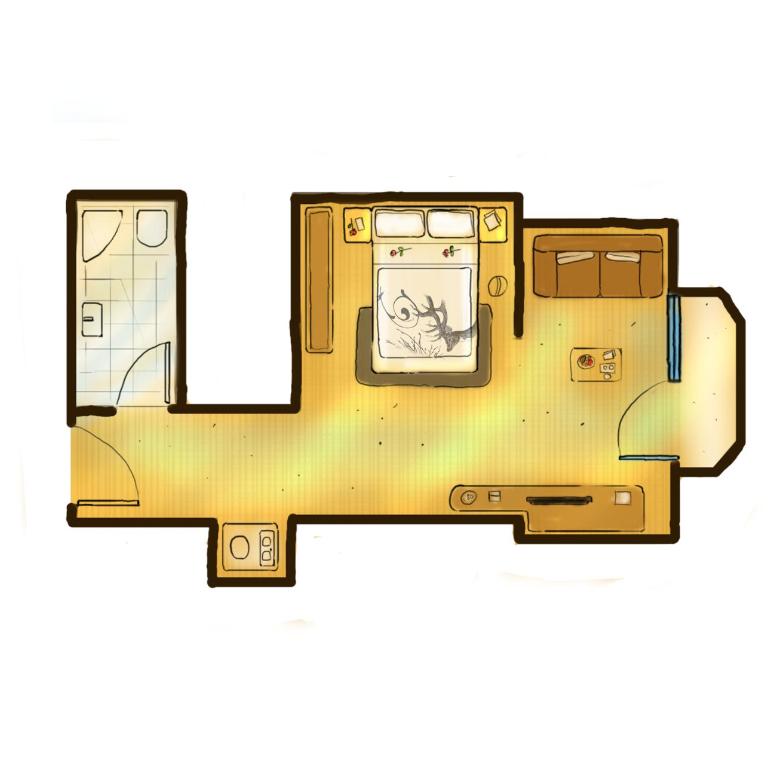 Hotel Central - Apartment mit 1 Schlafzimmer und Balkon - 3