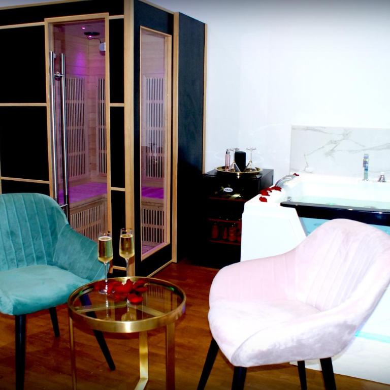 Le Vénus - Appartement SPA Privatif Balnéo Sauna - Appartement Supérieur avec Sauna - 4