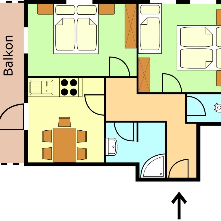 Hotel Valerie - Apartment mit 2 Schlafzimmern - 1