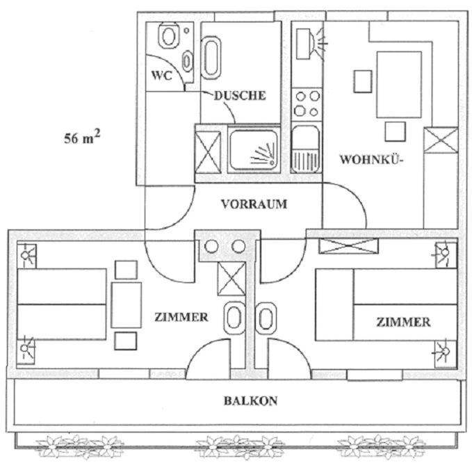 Haus Koidl - Apartment mit 2 Schlafzimmern und Balkon - 11
