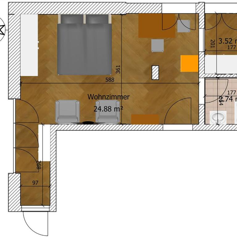 Ambassador Yellow Home - Apartment mit 1 Schlafzimmer - 4
