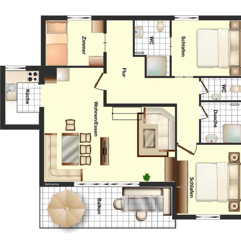 Enzian Wohnung A - Three-Bedroom Apartment - 28