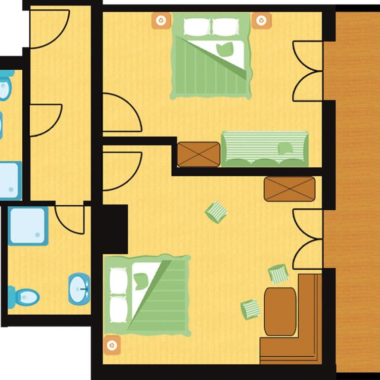 Familienhotel Central - Comfort Familienzimmer mit 2 Schlafzimmern - 1