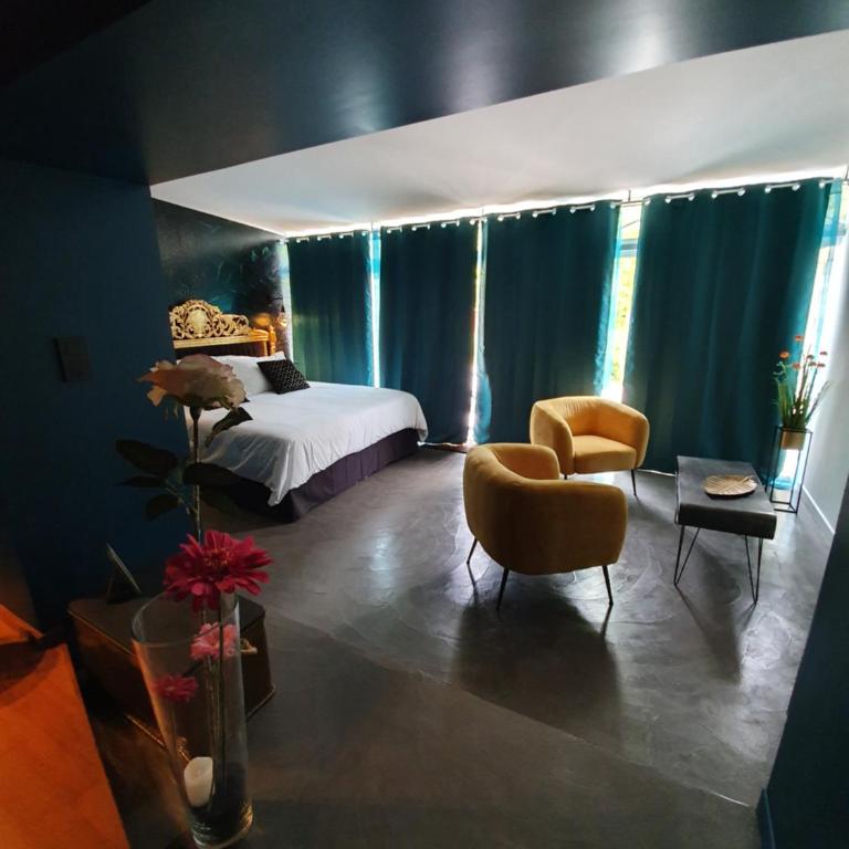 Au secret des Brégines - Chambre Lit King-Size avec Baignoire Spa - 5