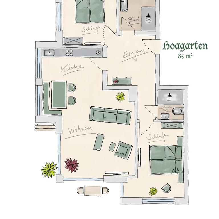 Ferienwohnungen "Zur Wally" - Apartamento de 2 dormitorios - 1