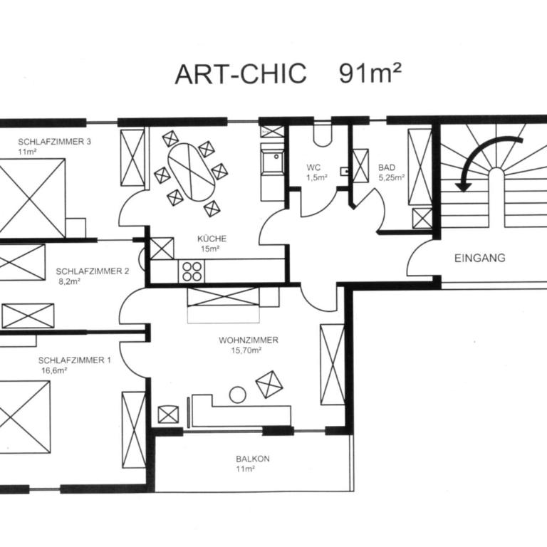 Art Chic - your exklusive stay - Three-Bedroom Apartment - 30