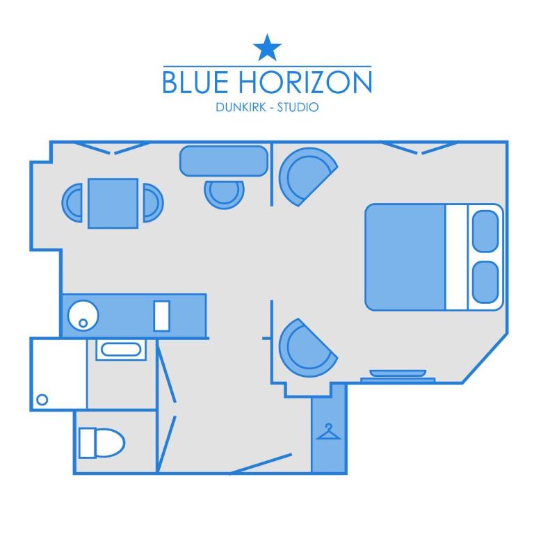 Sea view & Beach Studio Apartment - Blue Horizon - Apartment mit 1 Schlafzimmer - 3