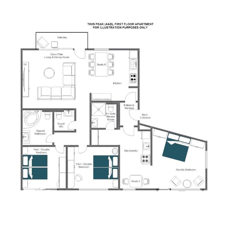 Twin Peak apartment at Nevada prime - Apartment mit 3 Schlafzimmern - 38