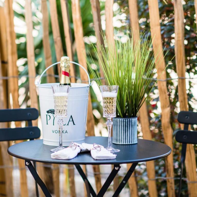 Hôtel particulier - Les lodges du Bassin d'Arcachon- Suites privées haut de gamme- Clim-Parking privé - Suite Deluxe avec Lit King-Size - 3
