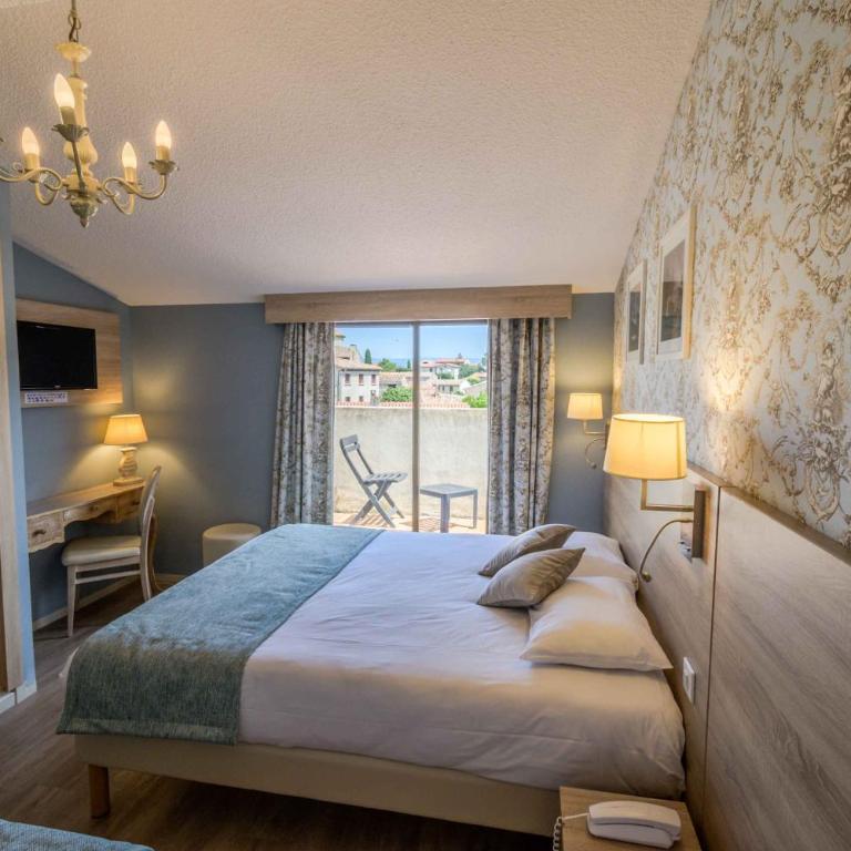 Hôtel l'Aragon à 50m de la cité de Carcassonne - Chambre Triple Confort - 4