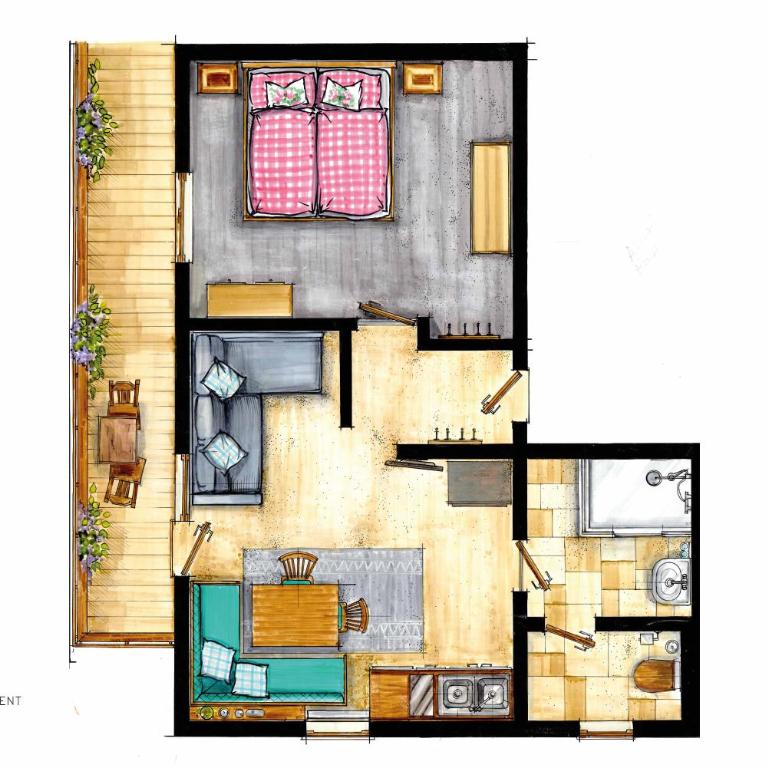 Haus Schneeberg mit Hochkönig Card - Standard Apartment mit 1 Schlafzimmer und Balkon - 14