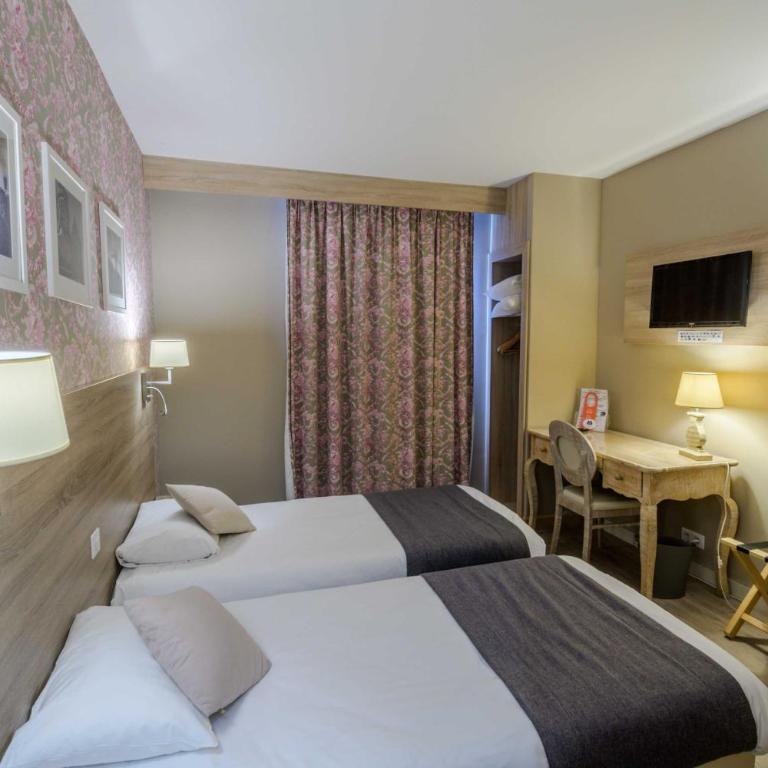 Hôtel l'Aragon à 50m de la cité de Carcassonne - Chambre Lits Jumeaux - 2