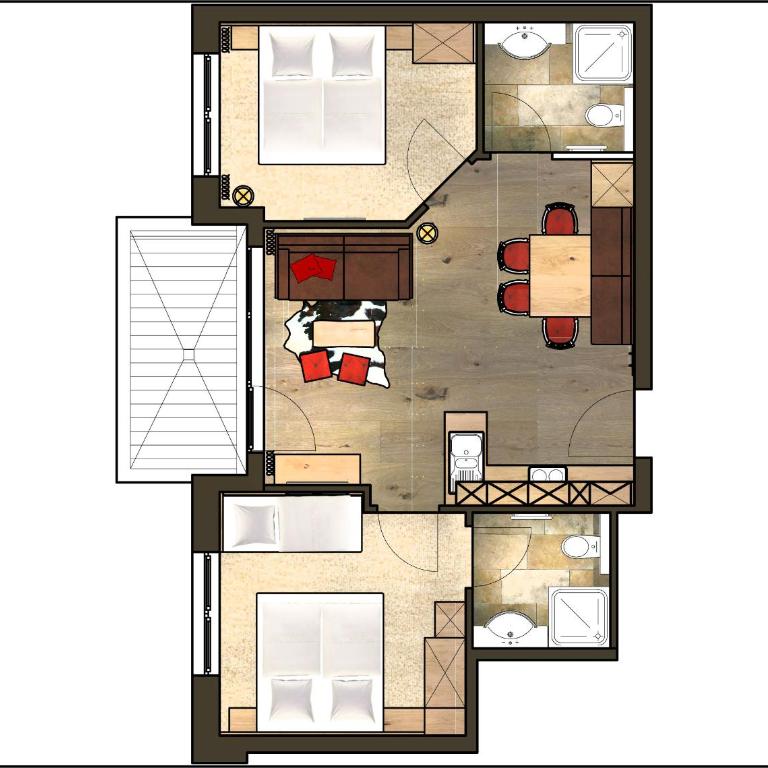 Apart Garni Schadhof - Apartment mit 2 Schlafzimmern - 5