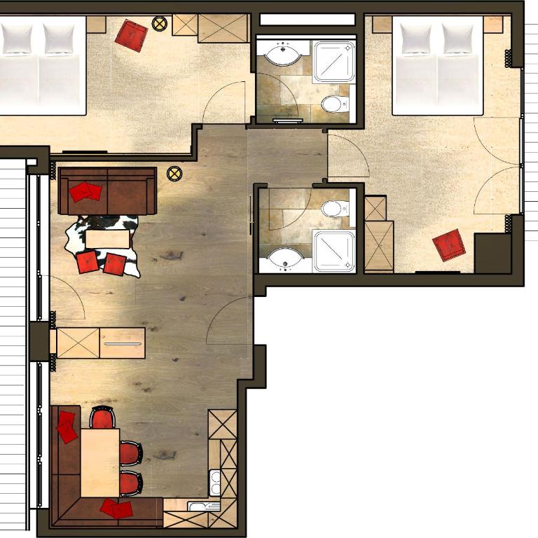 Apart Garni Schadhof - Apartment mit 2 Schlafzimmern - 5