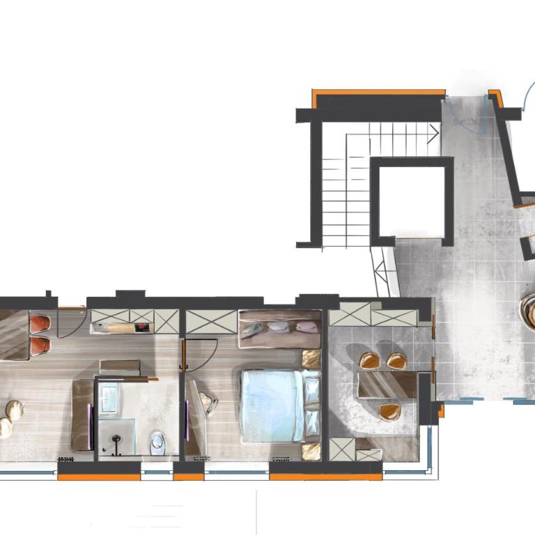 Hotel Apart Piz Mundin - Apartment mit 1 Schlafzimmer - 16
