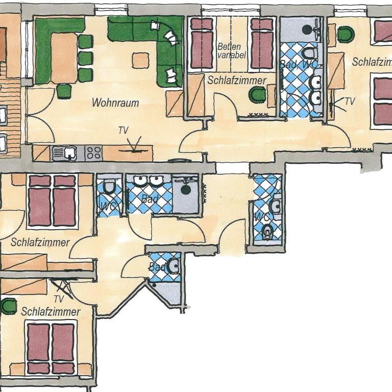 Erlenhof Appartements - Apartment mit 4 Schlafzimmern - 7
