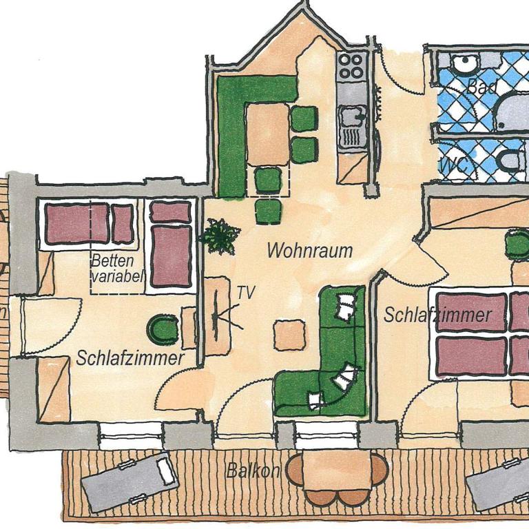 Erlenhof Appartements - Apartment mit Blick auf die Berge - 4