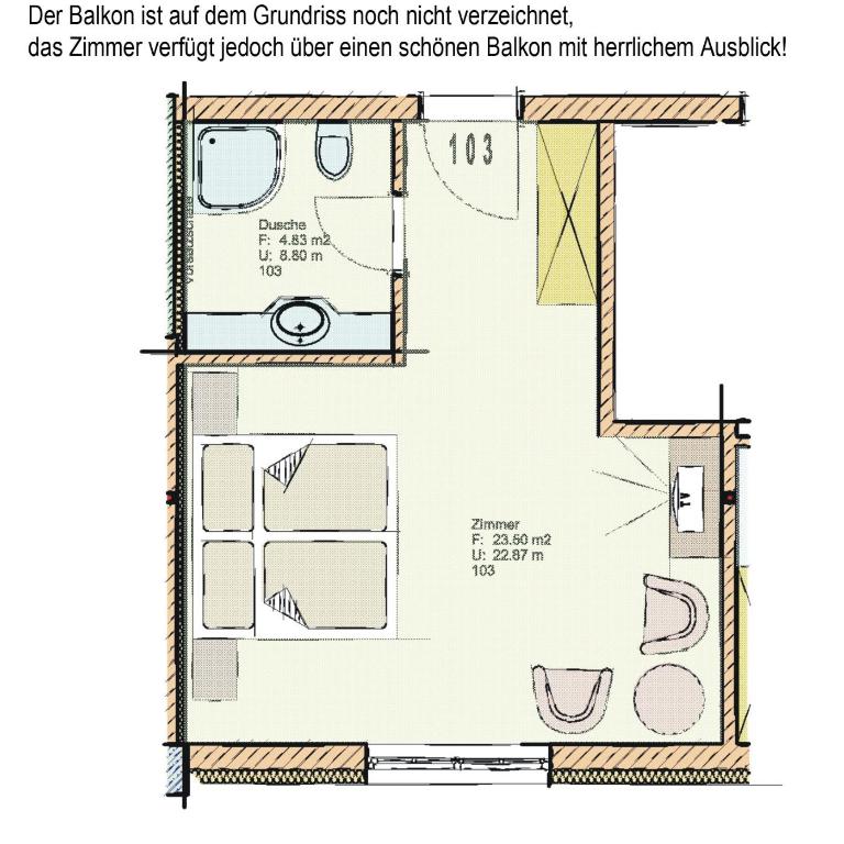 Berggasthof Platzlalm - Doppelzimmer mit Balkon - 1