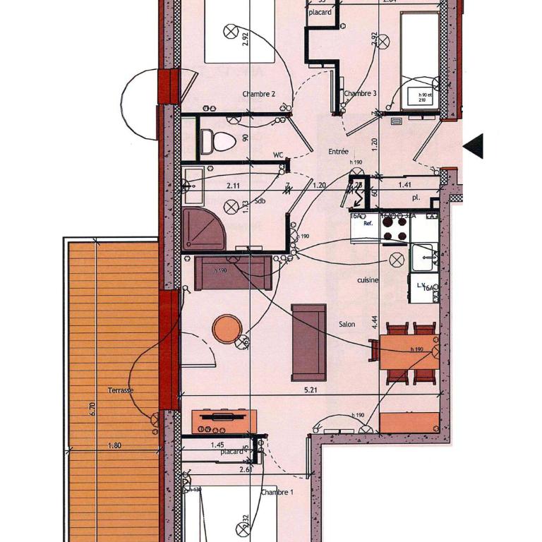Appartement 8 personnes à 3 minutes des pistes - Apartment mit 3 Schlafzimmern - 23