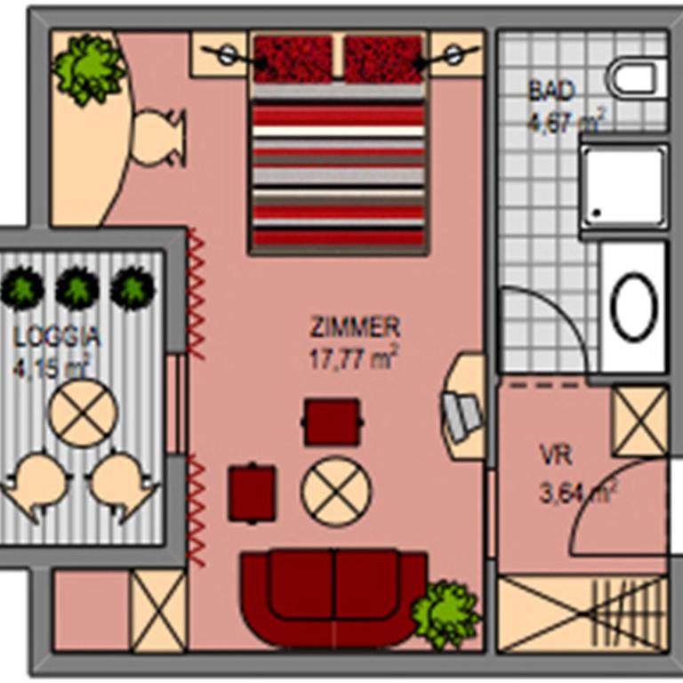 Terrassenhotel Reichmann - Comfort Doppelzimmer mit Balkon - 1