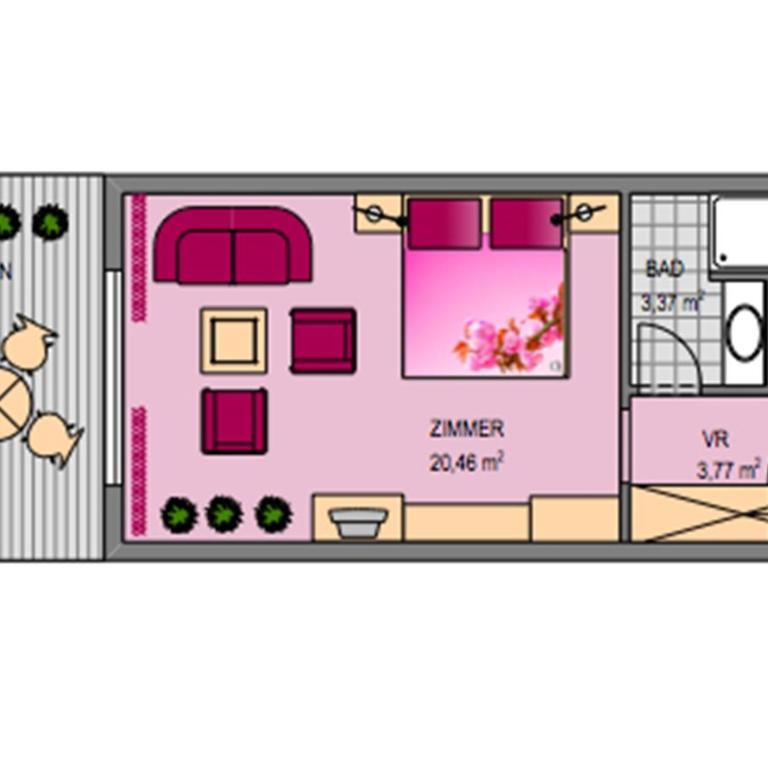 Terrassenhotel Reichmann - Superior Doppelzimmer mit Balkon - 1