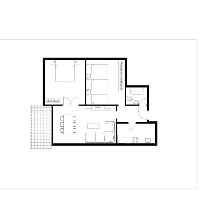 Apartment Bünda - Apartment mit 2 Schlafzimmern - 2