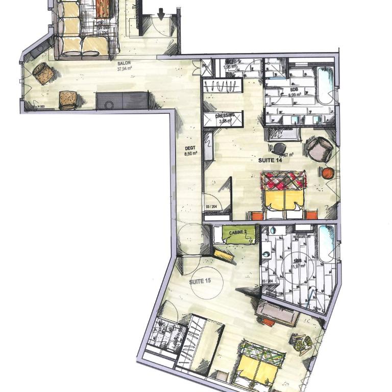 Hôtel LA MOURRA - Suite Familiale - 1