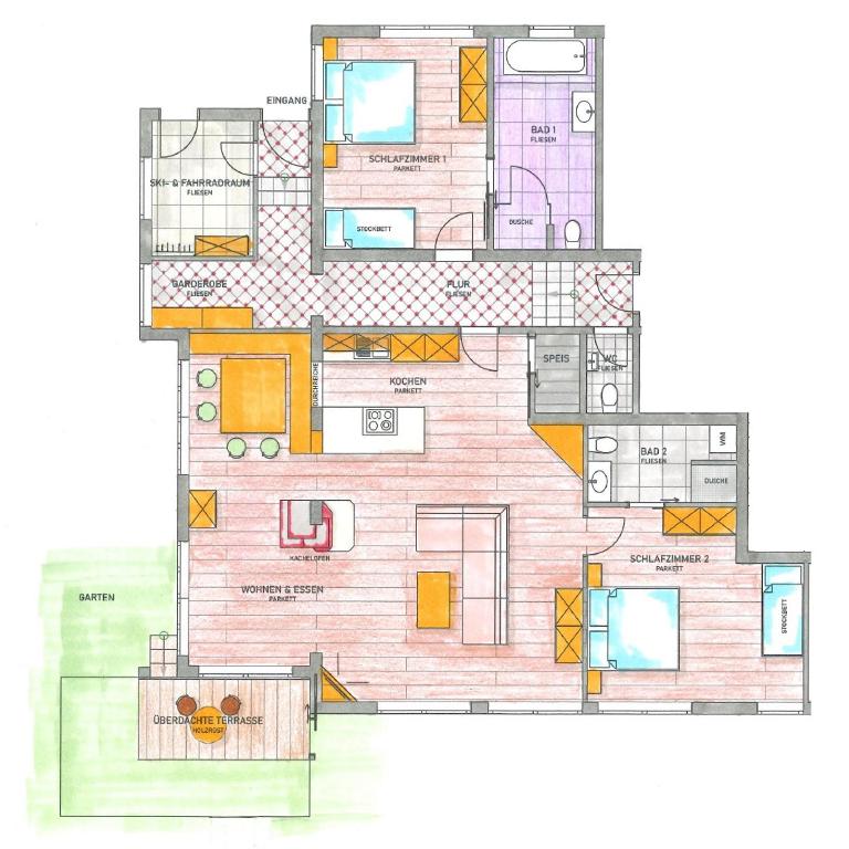 Gästehaus Trixl - Apartment - Erdgeschoss - 21