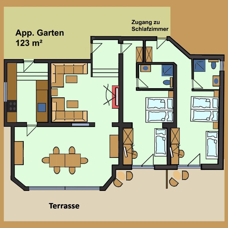 Apart Garni Monte Vera - Apartment mit Terrasse - 9
