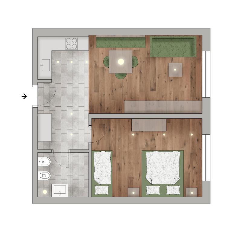Residence Villa Al Sole - Apartment mit 1 Schlafzimmer (2 Erwachsene) - 5