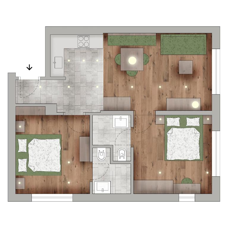 Residence Villa Al Sole - Apartment mit 2 Schlafzimmern - 7