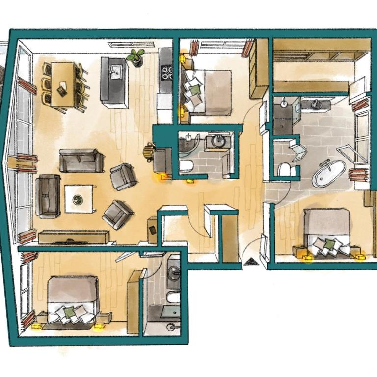 Matthiol Appartements - Apartamento Ático con vistas al monte Cervino - 12