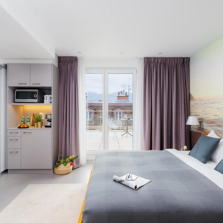 VISIONAPARTMENTS Vevey - self check-in - Studio Apartment Senior with Kitchenette and Terrace - 3