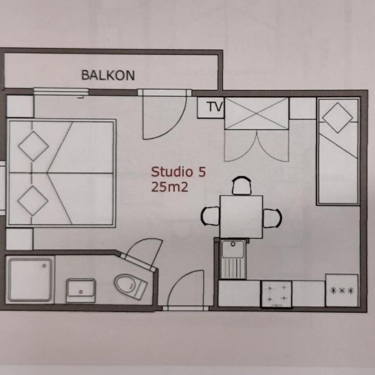 Appartement Alpenheim - Studio mit Balkon - 16