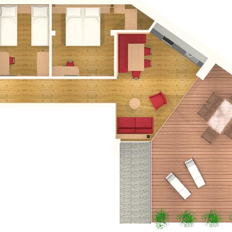Ciasa Sunara - Apartment mit 2 Schlafzimmern - 1