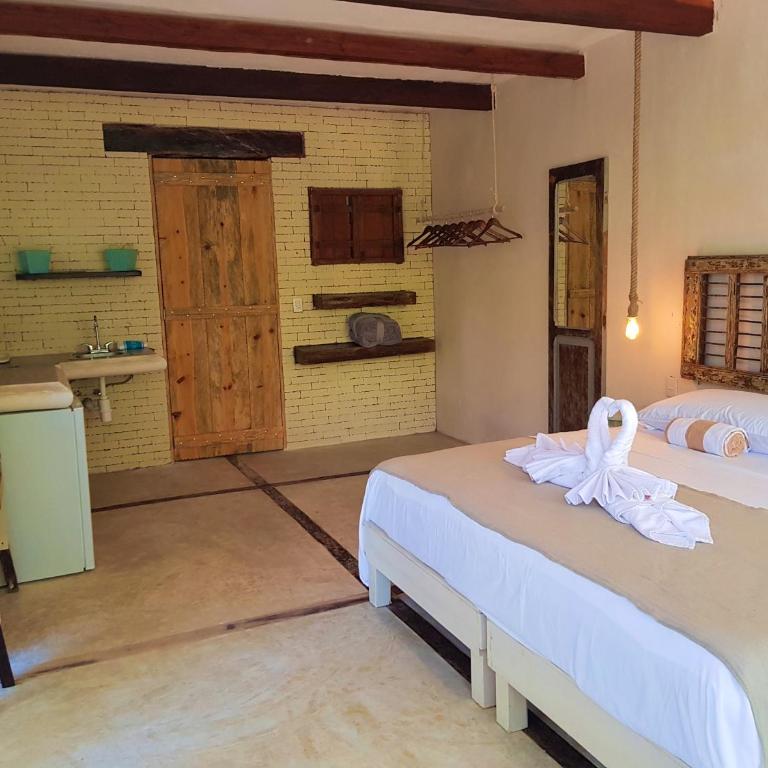 La Casa de Mia Tulum - Habitación con cama extragrande y balcón - 14