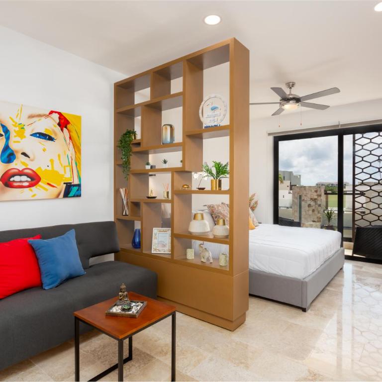 Studio bahay 42 a 1 min de la playa y 5ta av - One-Bedroom Apartment - 5