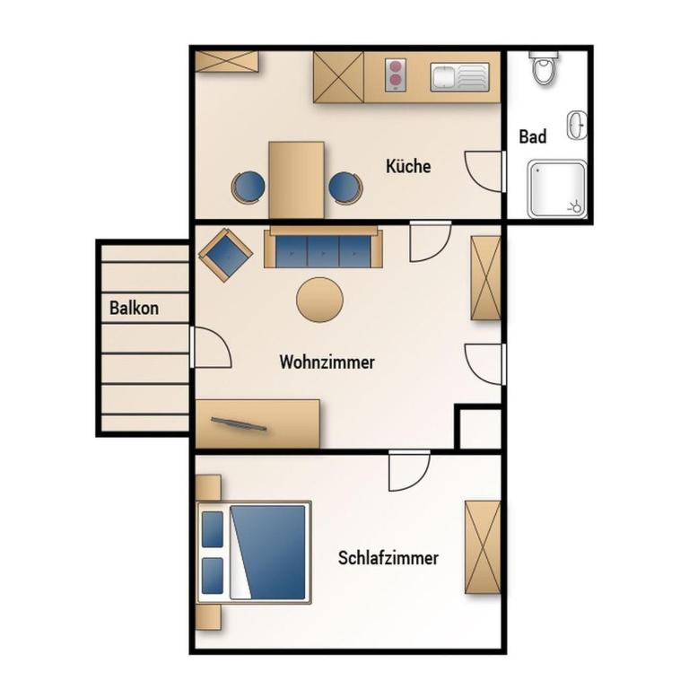 Haus Meinecke - Apartment mit 1 Schlafzimmer - 5