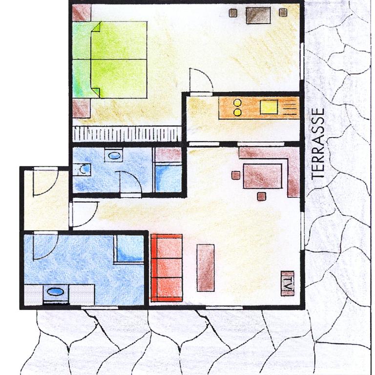 Ferienwohnungen Hennenmühle - Apartment mit 1 Schlafzimmer - 2