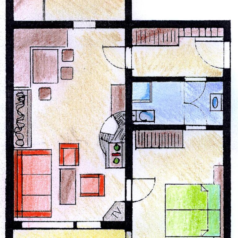 Ferienwohnungen Hennenmühle - Apartment mit 1 Schlafzimmer - 1