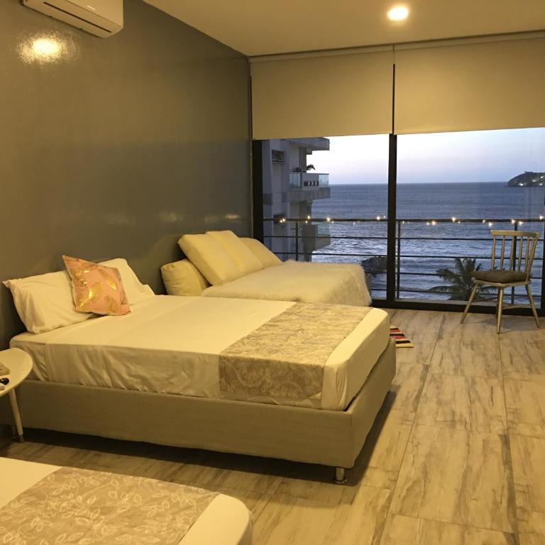 Arte Hotel - Habitación Doble Deluxe con vistas al mar - 2 camas - 3