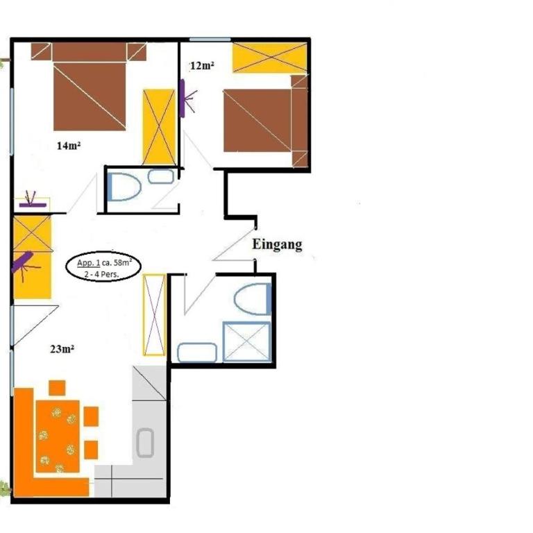 Haus Wildebene - Superior Apartment mit 2 Schlafzimmern und Balkon - 17