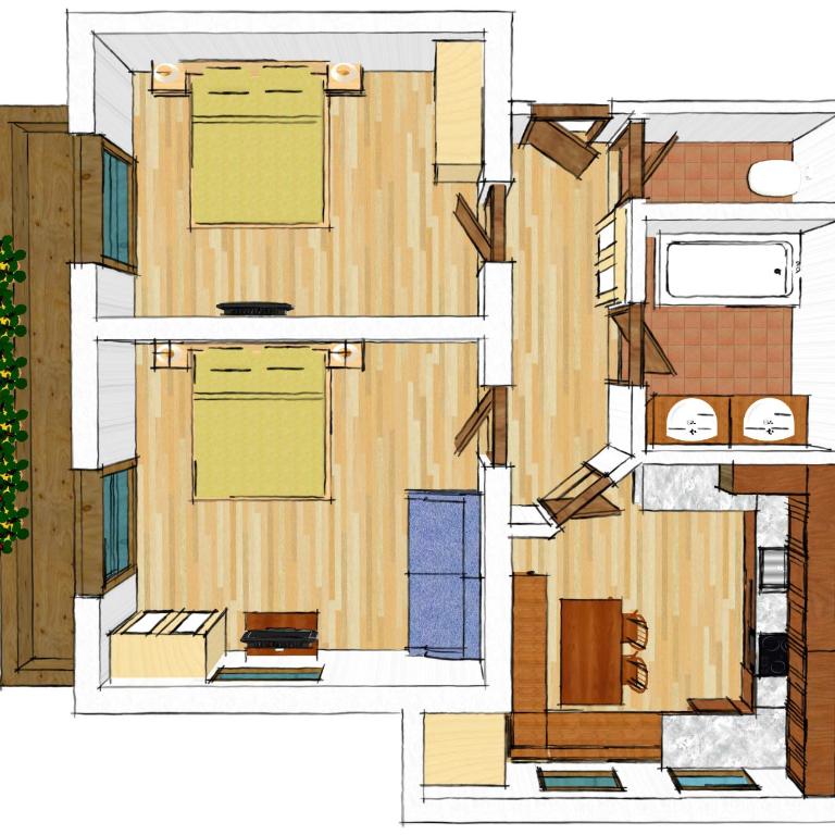 Pension am Rain - Apartment mit 2 Schlafzimmern und Balkon - 4