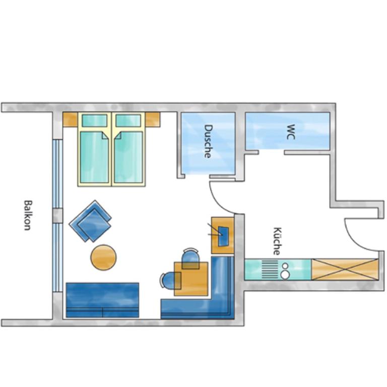 Landhaus Martinus - Apartment mit 1 Schlafzimmer - 16