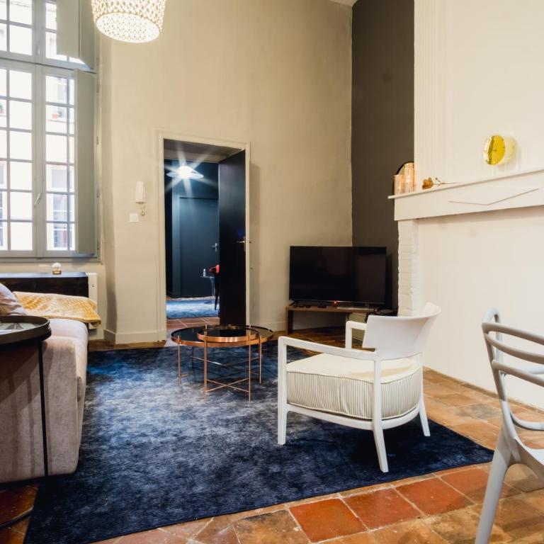room five - parking, balnéothérapie, place nationale, un havre de paix - Appartement 1 Chambre - 4