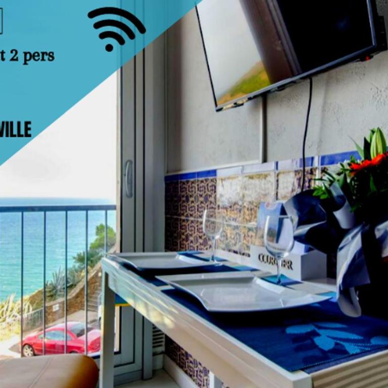 Studio "Les Roches blanches" - Vue mer & Vignes - Studio Apartment with Sea View - 1