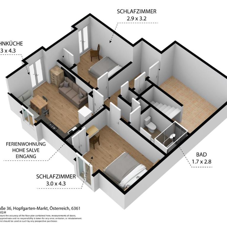 Achrainer-Moosen - Apartment mit 2 Schlafzimmern (2 Erwachsene + 2 Kinder) - 10